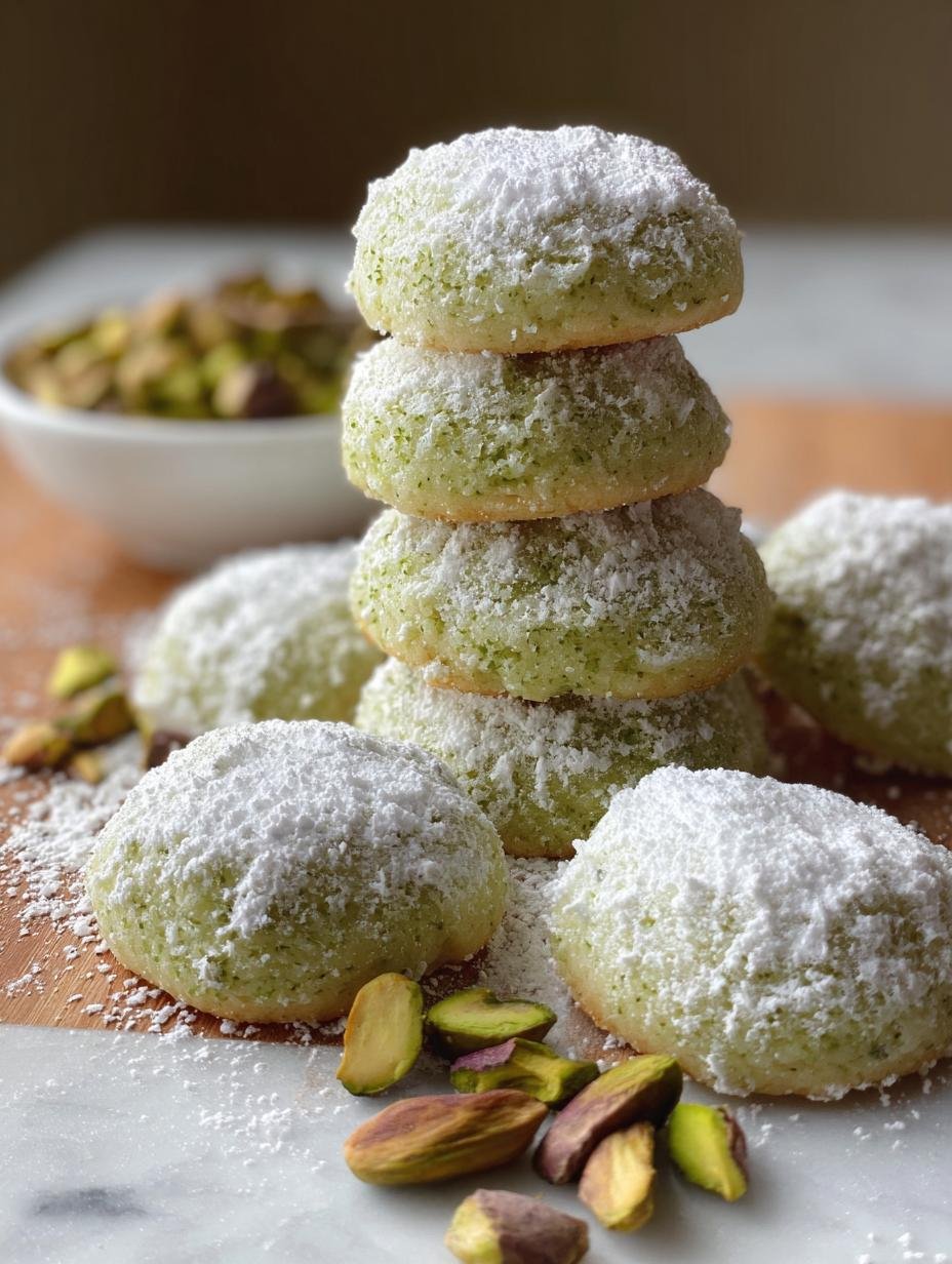 Pistachio Wedding Cookies
