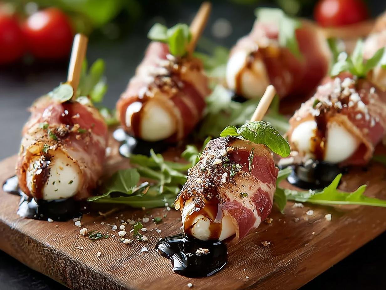 Prosciutto Wrapped Mozzarella Bites: 1 Delicious Recipe - Prosciutto Wrapped Mozzarella Bites - additional detail