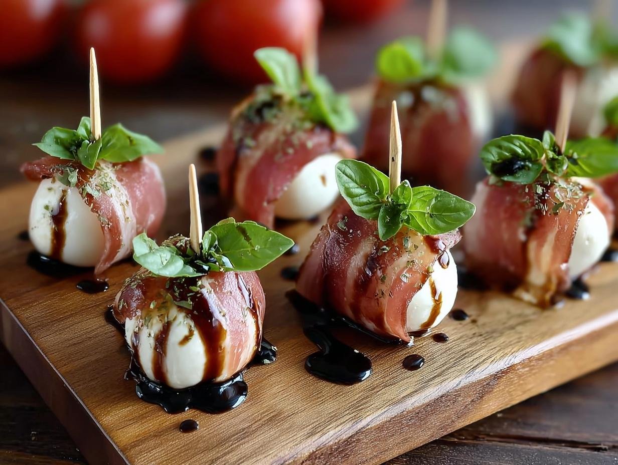 Prosciutto Wrapped Mozzarella Bites