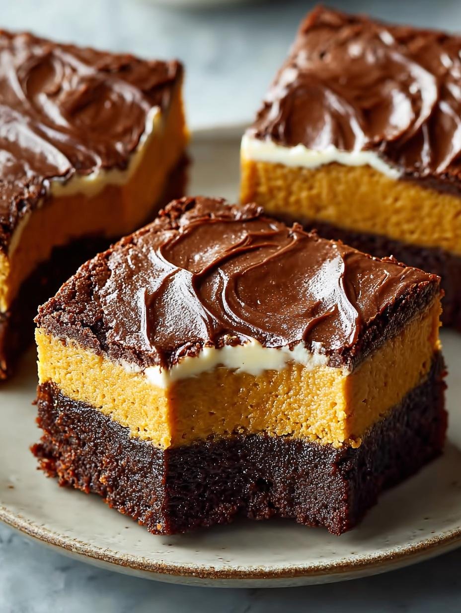 Pumpkin Cheesecake Brownies