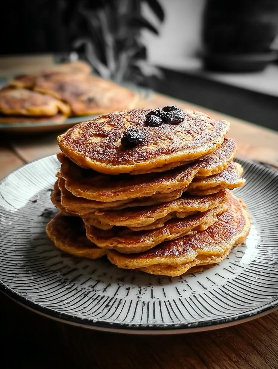 Delicious Pumpkin Pancakes stacked high with maple syrup and a dusting of cinnamon, ready to be enjoyed for a cozy autumn breakfast