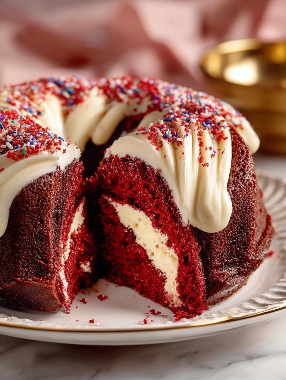 Red Velvet Bundt Cake: 12 Irresistible Creamy Layers - Red Velvet Bundt Cake - additional detail