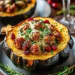 Sausage Stuffed Acorn Squash