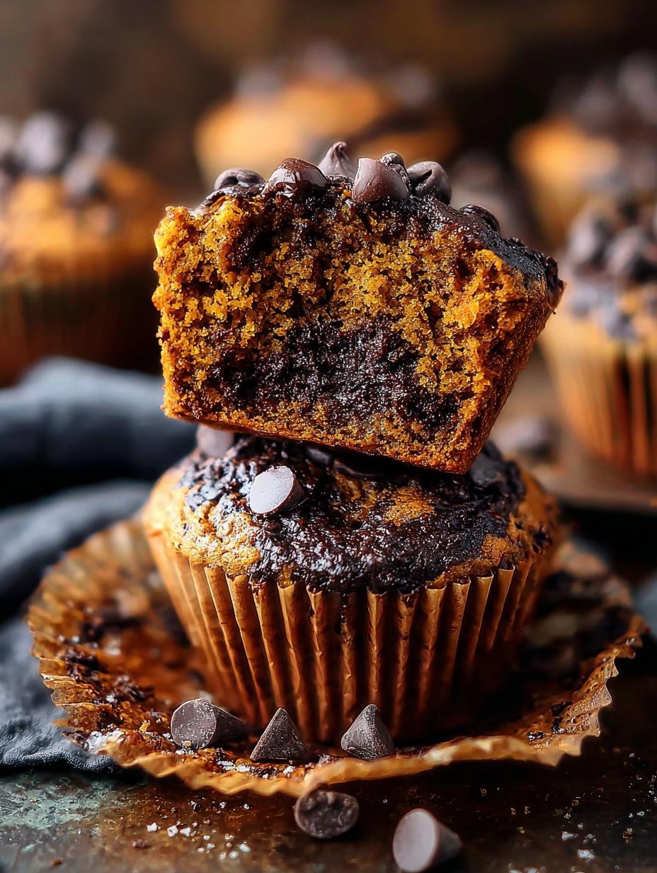 Scrumptious Chocolate Pumpkin Muffins