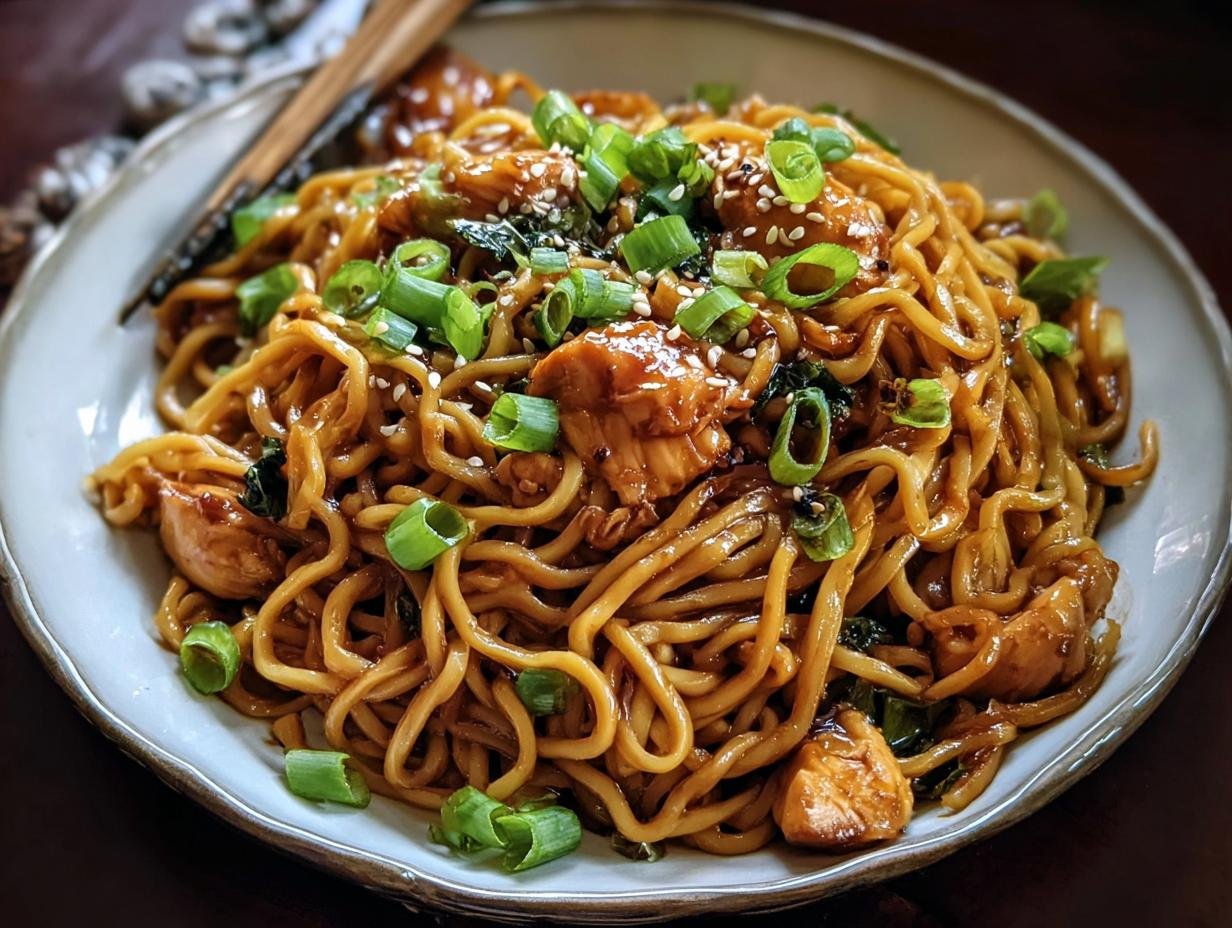 Sticky Garlic Chicken Noodles: Amazing 35 Min Meal - Sticky Garlic Chicken Noodles - additional detail