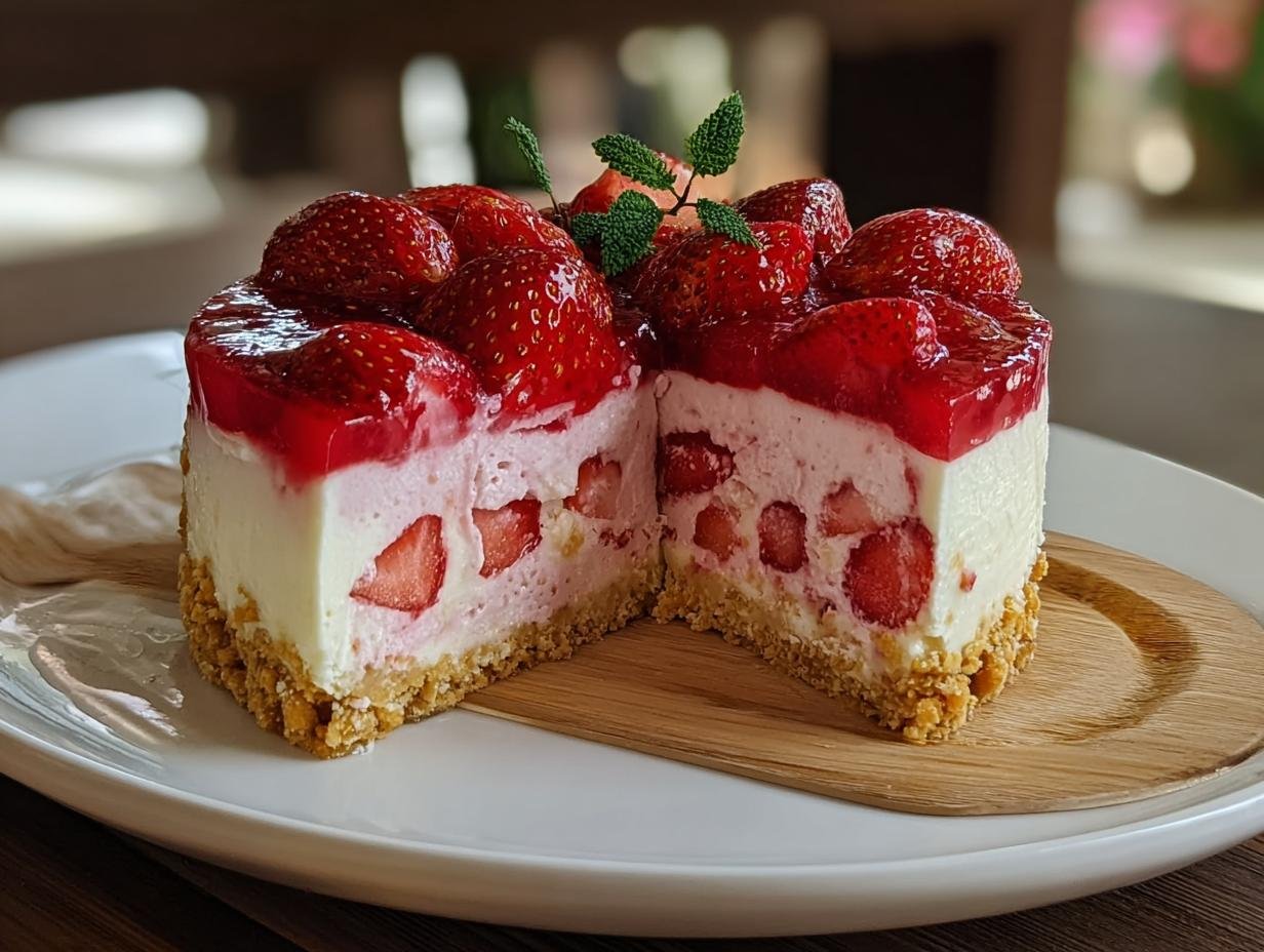 Velvet Strawberry Cheesecake: 1 Blissful Bite