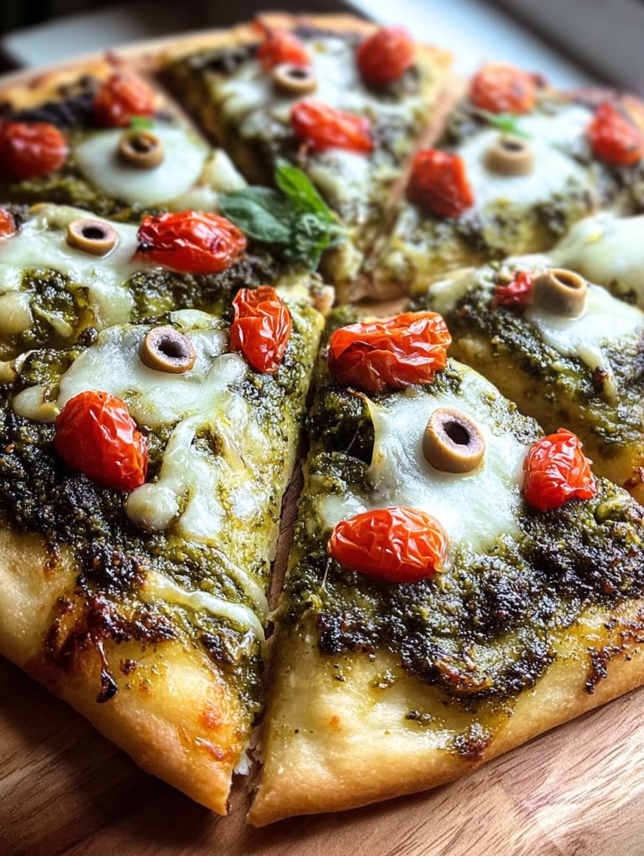 Witchs Brew Pesto Pizza