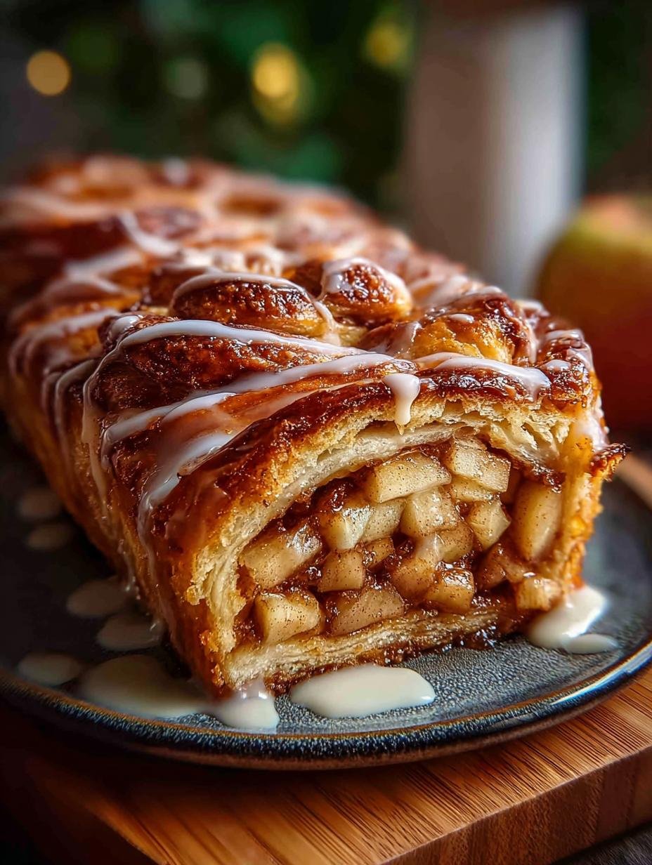 Delicious Apple Kringle with Vanilla Glaze Recipe - Apple Kringle with Vanilla - main visual representation