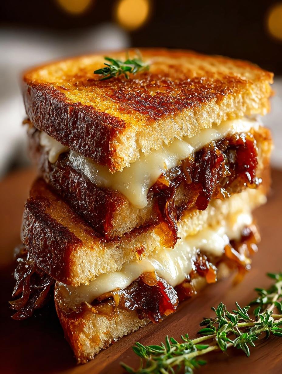 Beef Bacon Caramelized Onion Grilled Cheese Delight - Beef Bacon Caramelized Onion - main visual representation