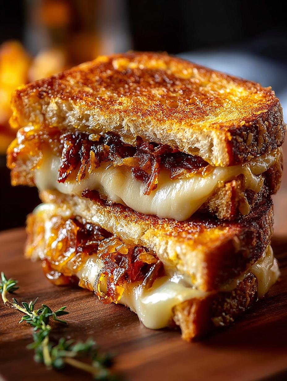 Beef Bacon Caramelized Onion Grilled Cheese Delight - Beef Bacon Caramelized Onion - additional detail
