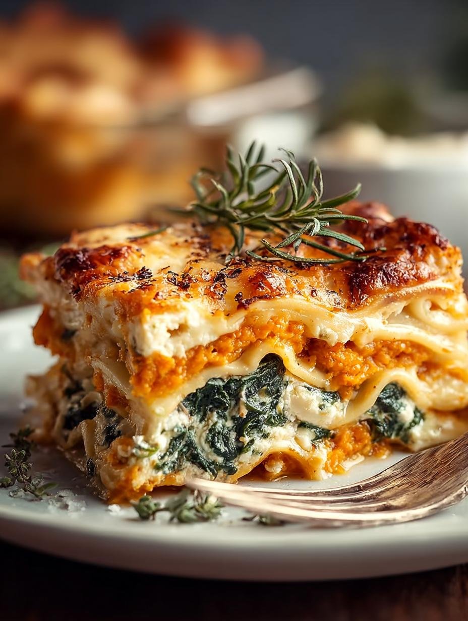 Butternut Squash Spinach Lasagna: 7 Irresistible Layers - Butternut Squash Spinach Lasagna - additional detail