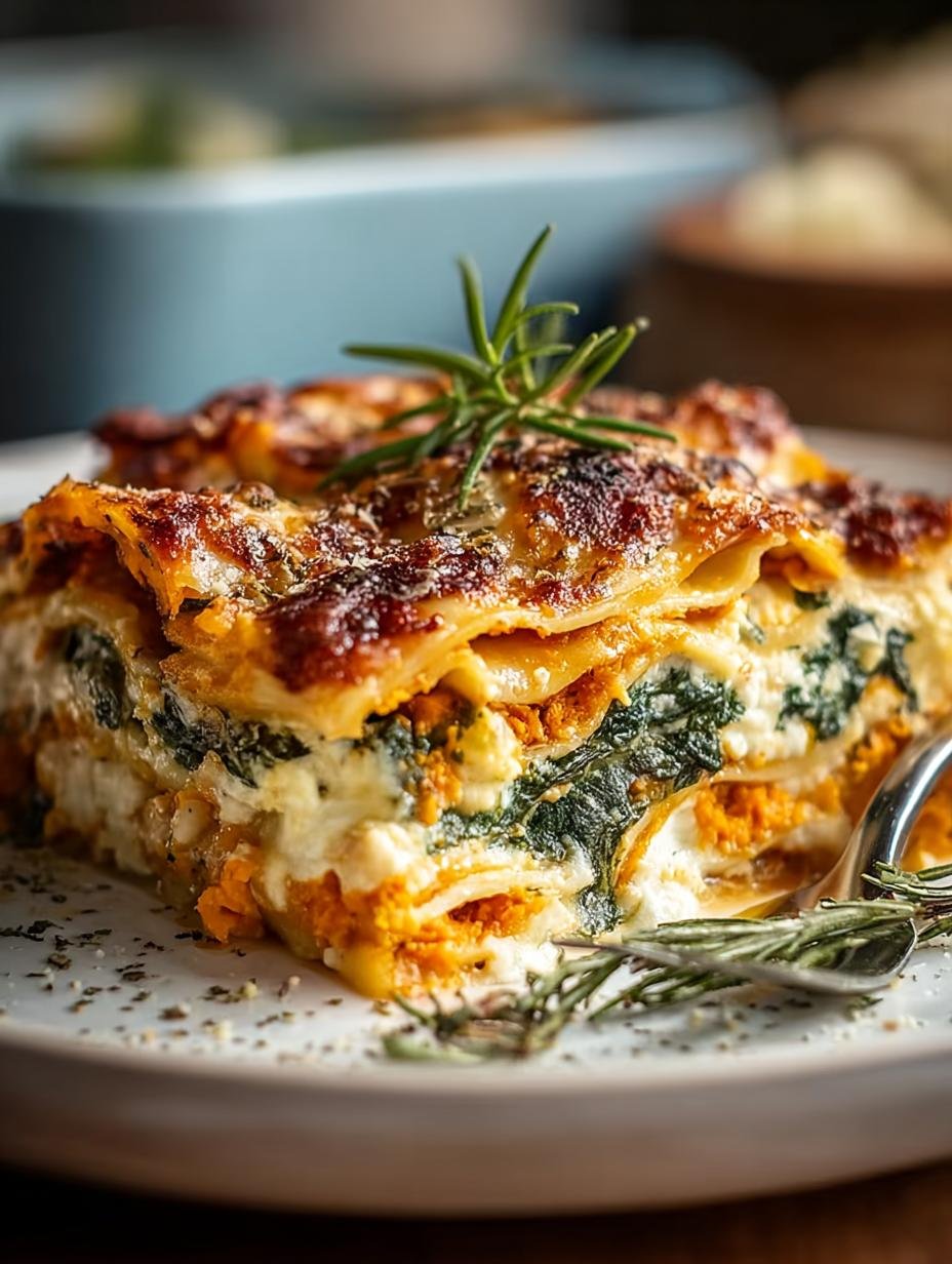 Butternut Squash Spinach Lasagna