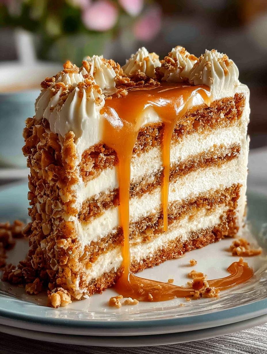 Indulge in Butterscotch Crunch Cake: 12 Layers of Bliss - Butterscotch Crunch Cake - additional detail