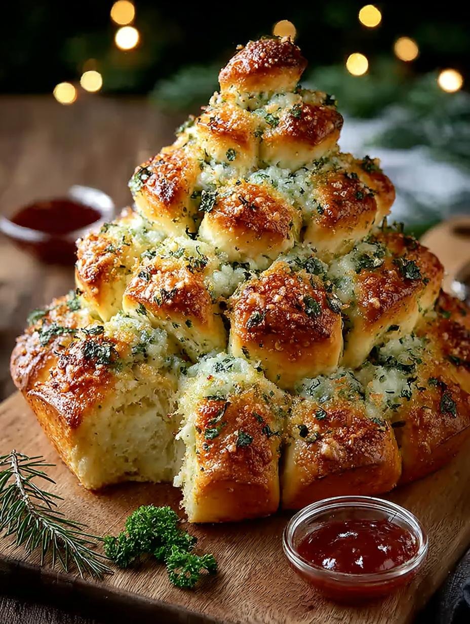 Cheesy Christmas Tree Bread