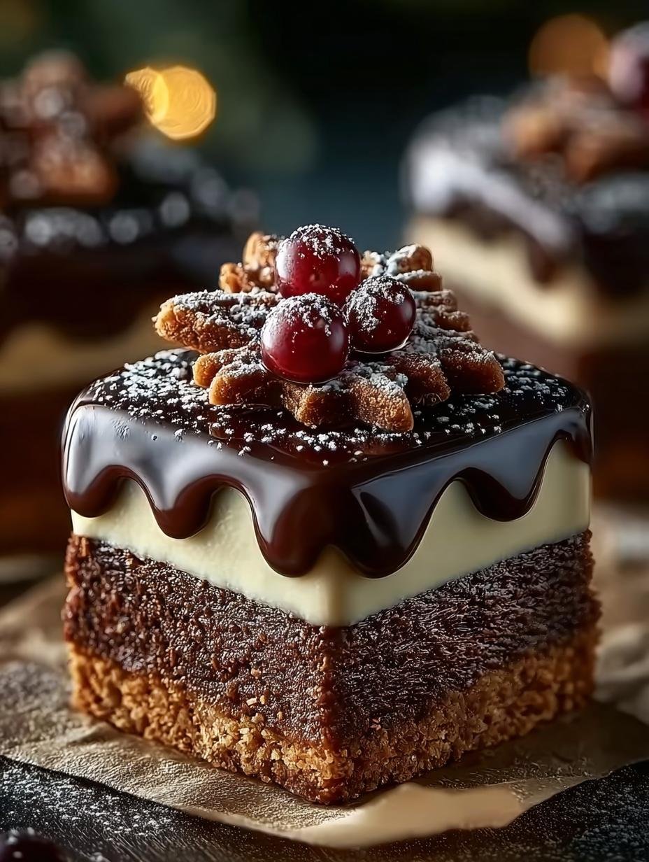 Chocolate Ganache with Festive Toppings for Holiday Joy - Chocolate Ganache with Festive - main visual representation