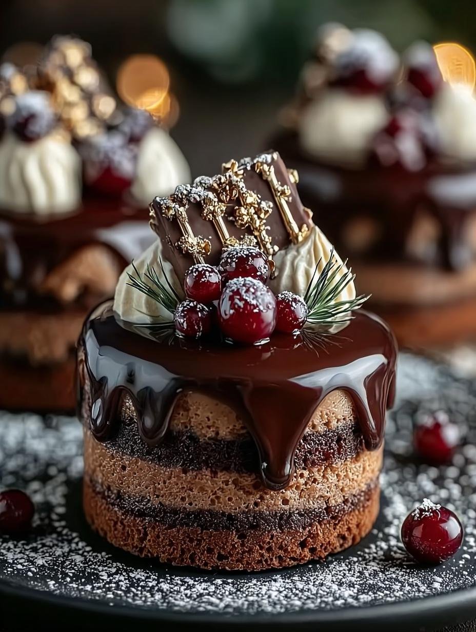 Chocolate Ganache with Festive Toppings for Holiday Joy - Chocolate Ganache with Festive - additional detail