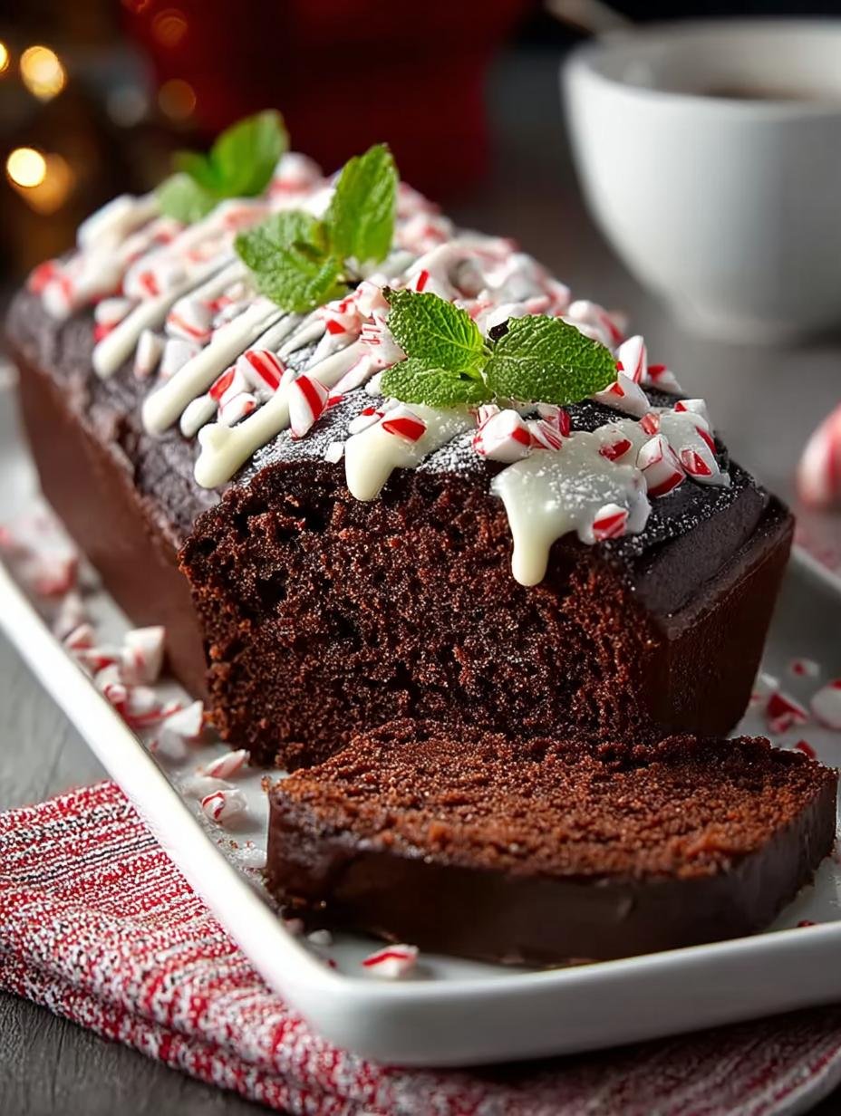 Irresistibly Delicious Chocolate Peppermint Loaf Recipe - Chocolate Peppermint Loaf - main visual representation