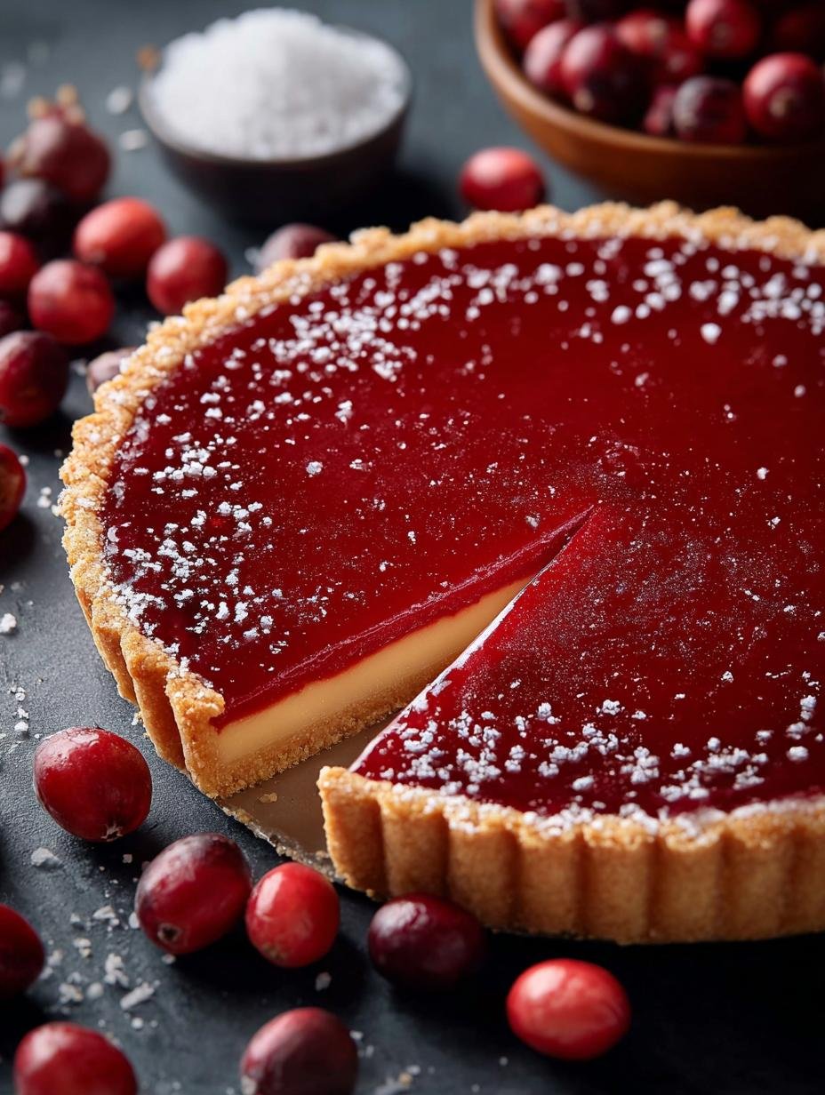 Delightful Cranberry Curd Tart with a Nutty Twist - Cranberry Curd Tart - main visual representation