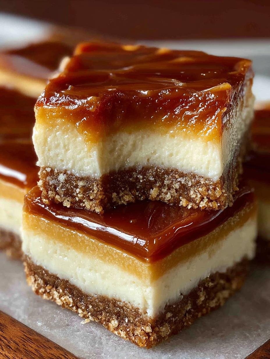 Creamy Caramel Cheesecake Bars