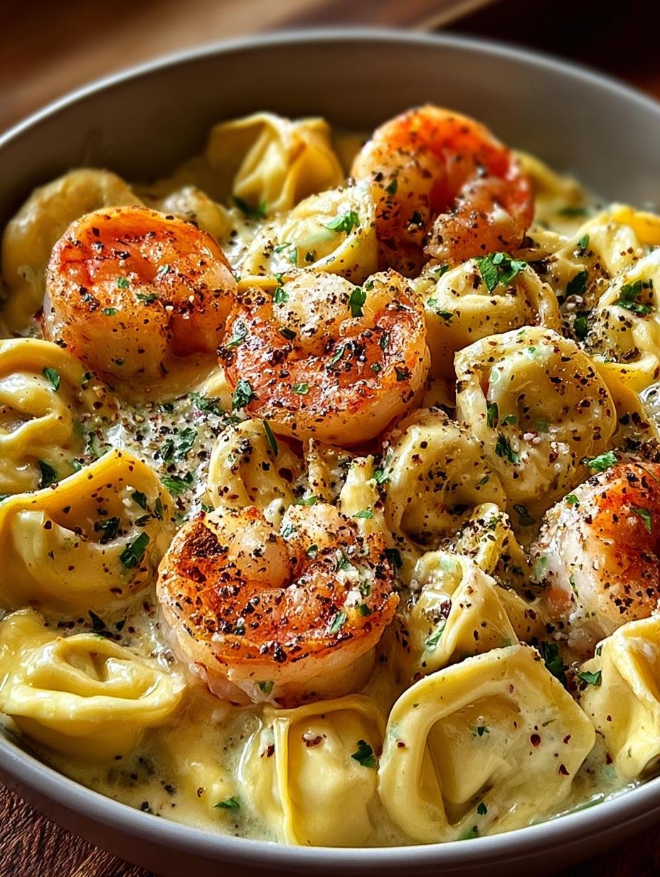 Creamy Tortellini Shrimp Alfredo: 30-Minute Delight - Creamy Tortellini Shrimp Alfredo - main visual representation