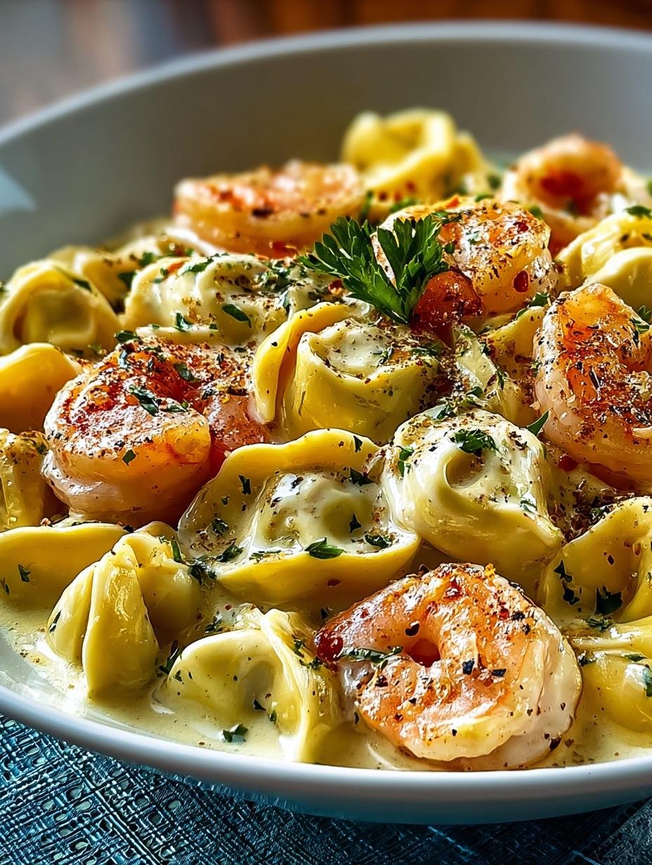 Creamy Tortellini Shrimp Alfredo: 30-Minute Delight - Creamy Tortellini Shrimp Alfredo - additional detail