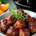 Crockpot Bbq Peach Meatballs