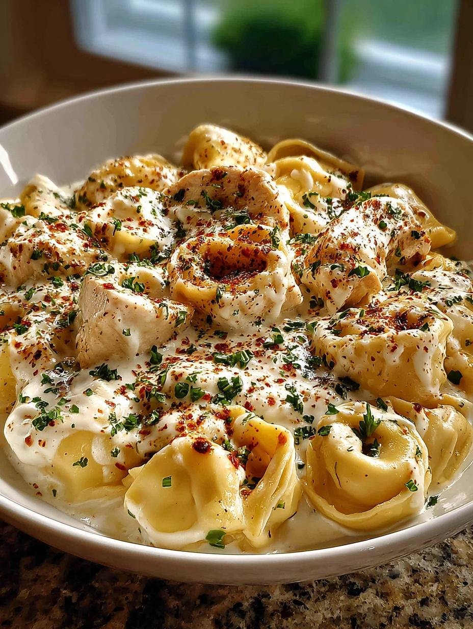 Crockpot Chicken Alfredo Tortellini: 6 Steps to Creamy Delight - Crockpot Chicken Alfredo Tortellini - main visual representation