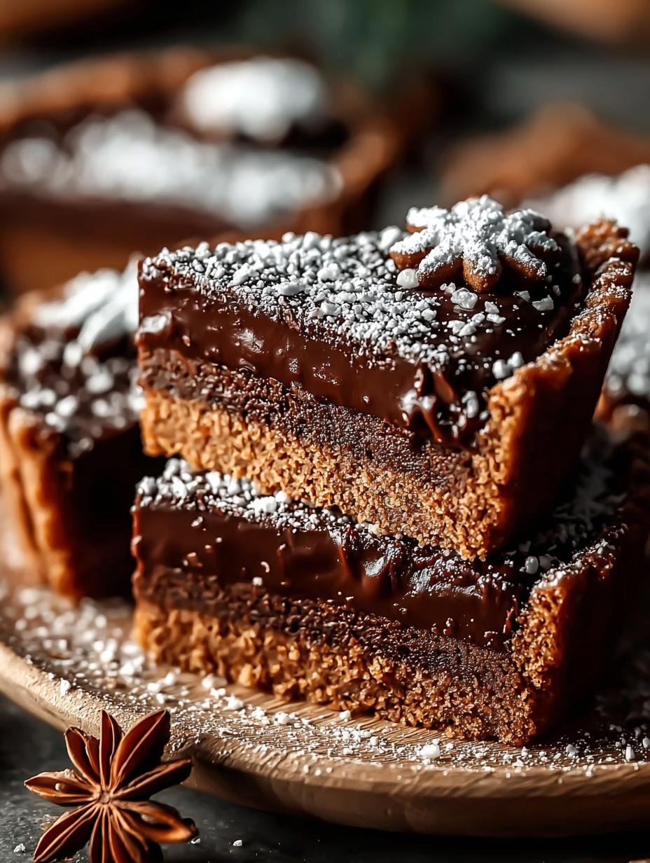 Decadent Vegan Chocolate Gingerbread Tart for the Holidays - Decadent Vegan Chocolate Gingerbread - additional detail