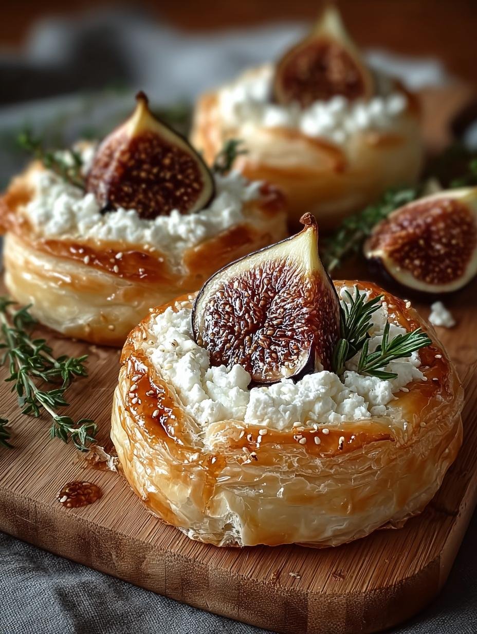 Irresistible Fig Goat Cheese Puff fresh from the oven on a cooling rack