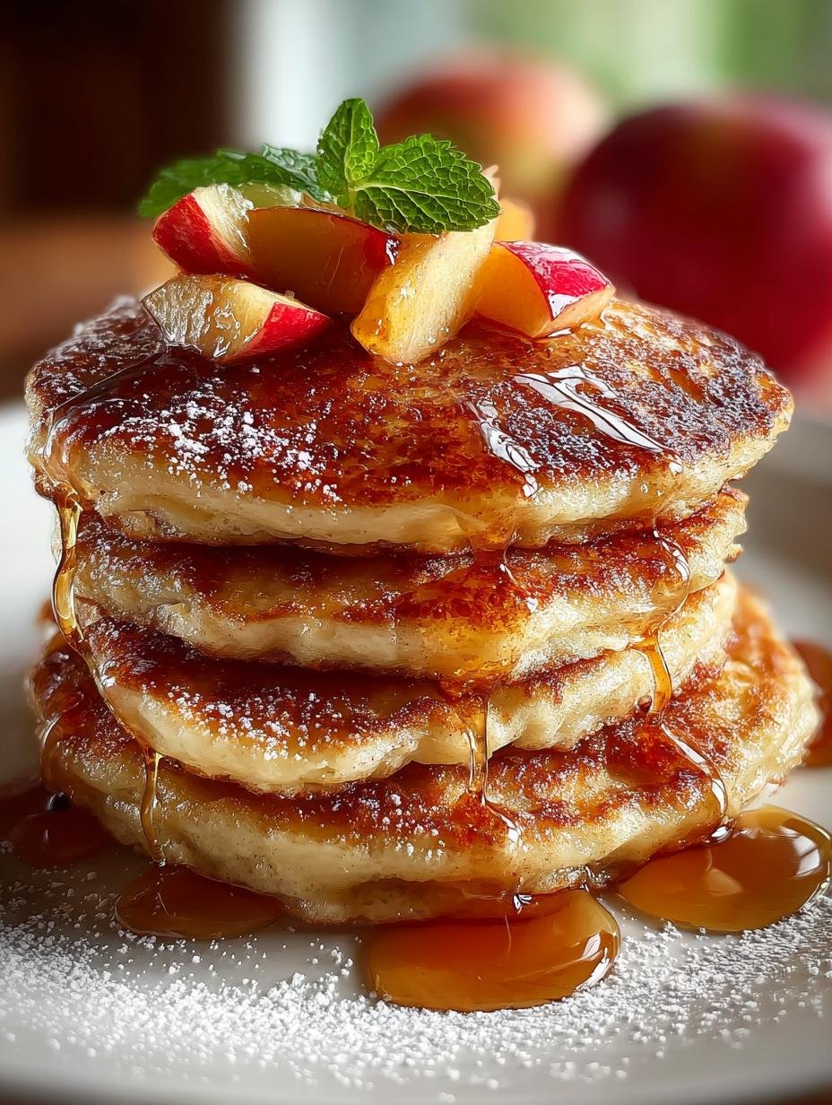 Fluffy Apple Cinnamon Pancakes