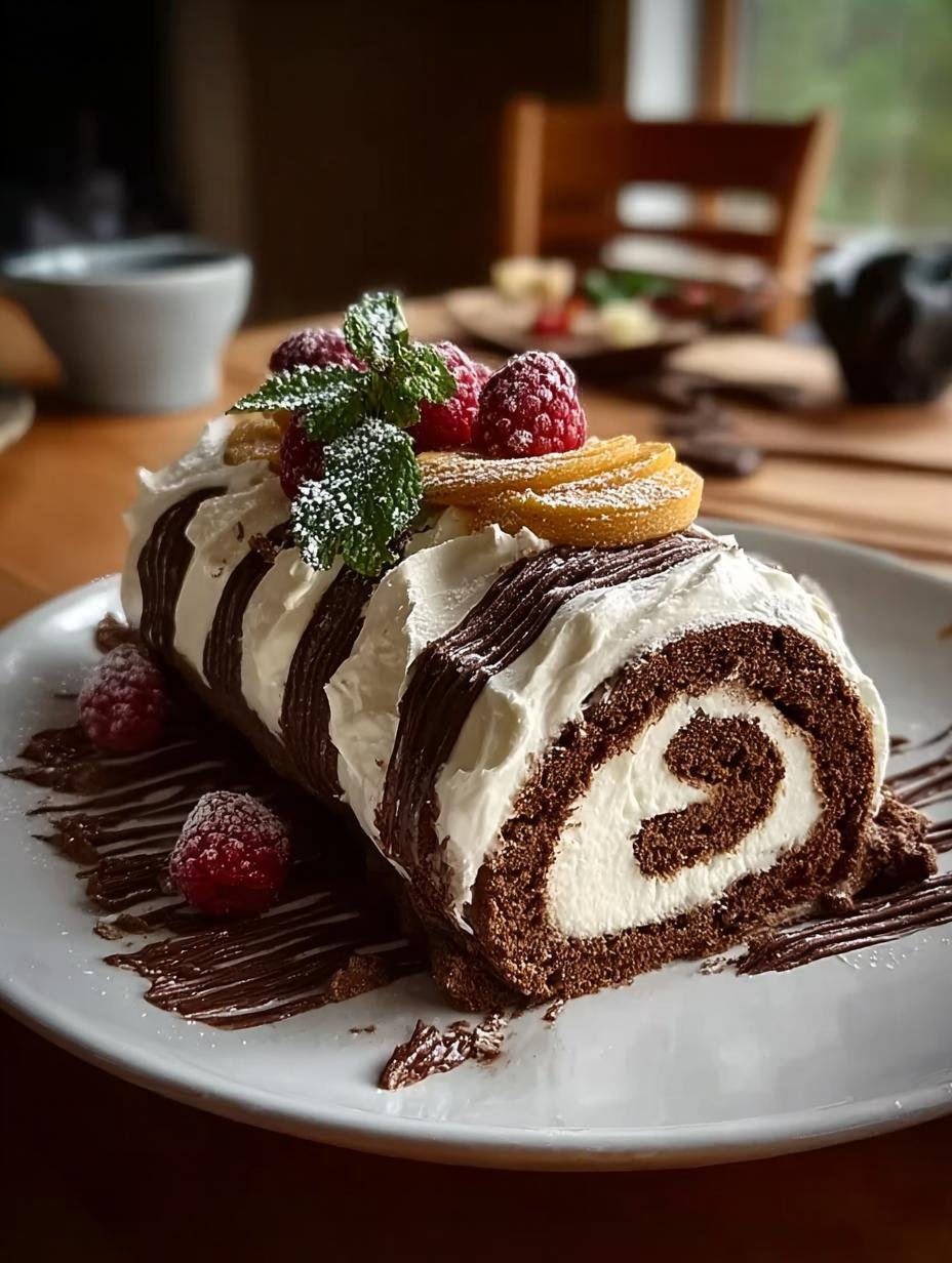 Quick Gingerbread Yule Log Cake: A Festive Delight - Gingerbread Yule Log Cake - main visual representation