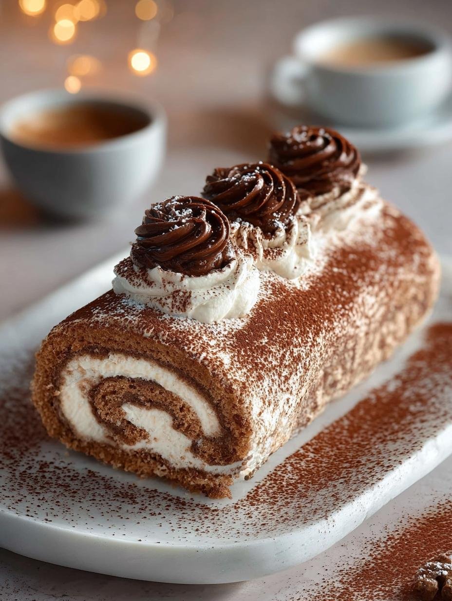 Gourmet Tiramisu Yule Log: 5 Steps to Holiday Elegance - Gourmet Tiramisu Yule Log - additional detail