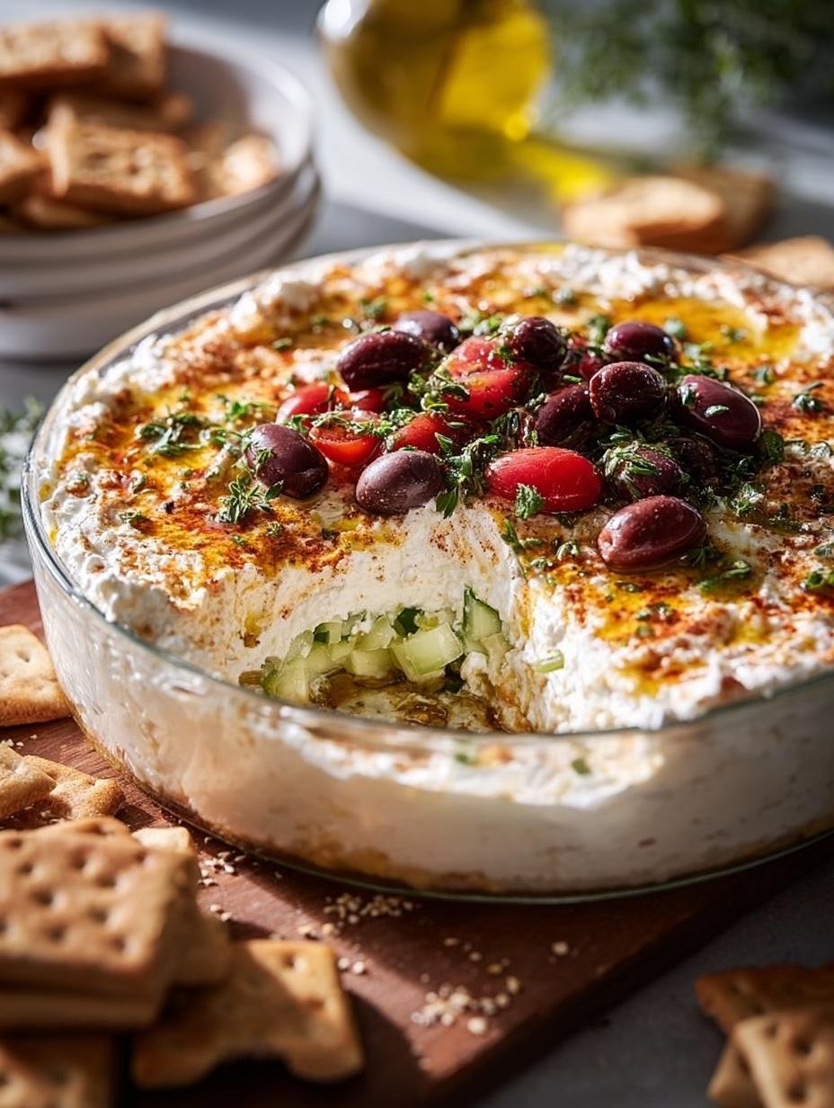 Delicious Greek Layer Dip: 7 Layers of Flavor - Greek Layer Dip - additional detail
