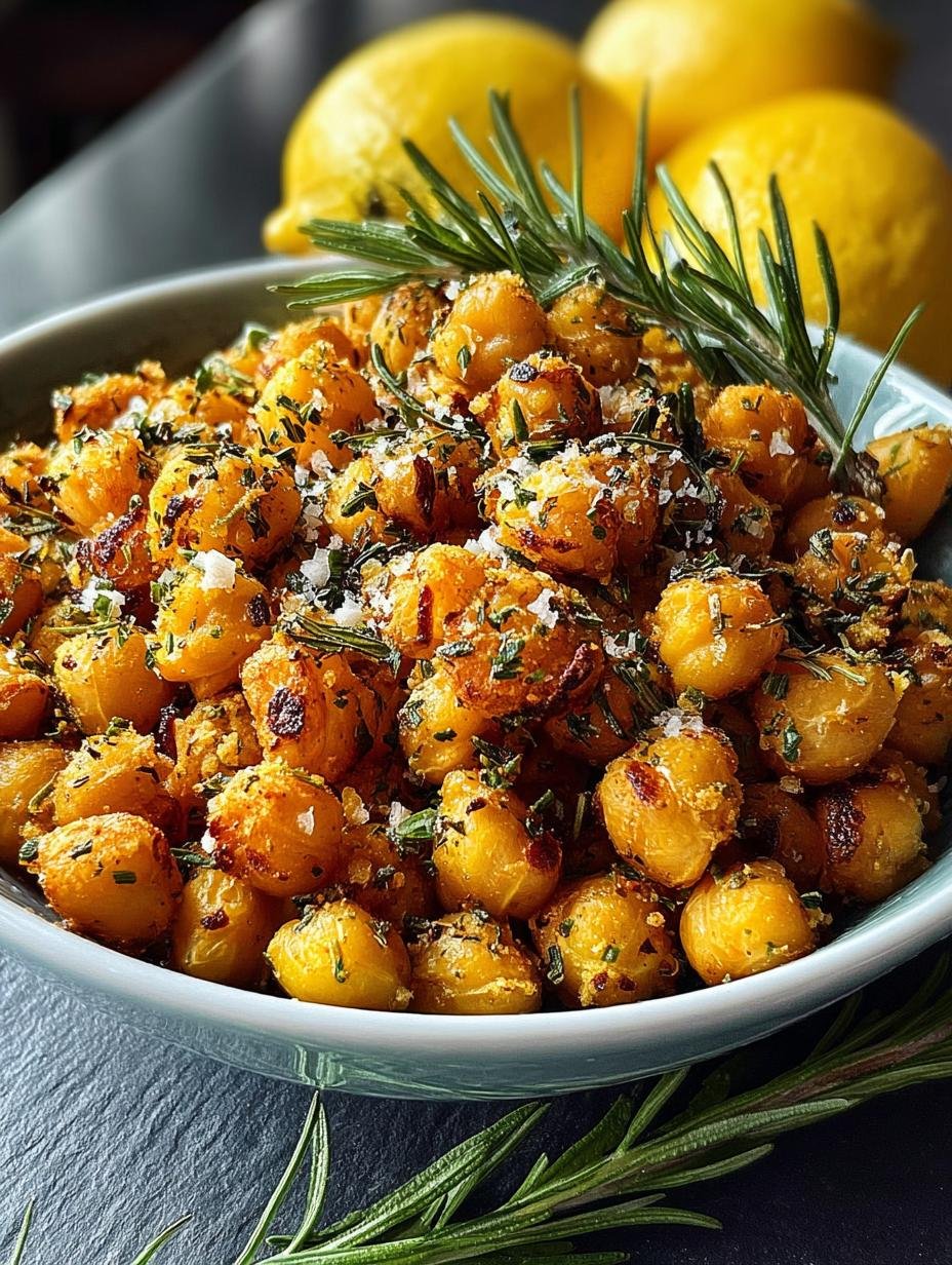 Lemon Herb Crunchy Chickpeas