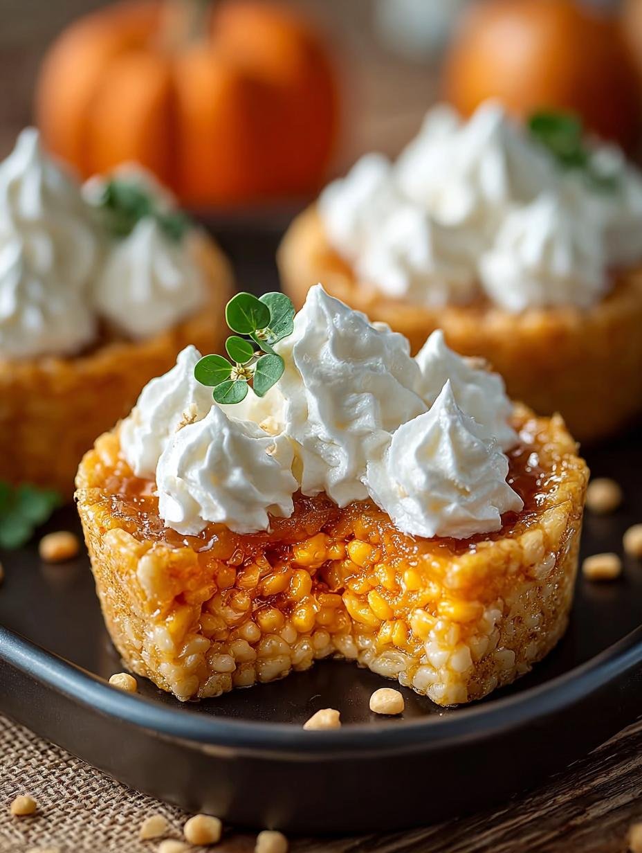 Irresistible Mini Pumpkin Pie Rice Treats for Fall - Mini Pumpkin Pie Rice - main visual representation