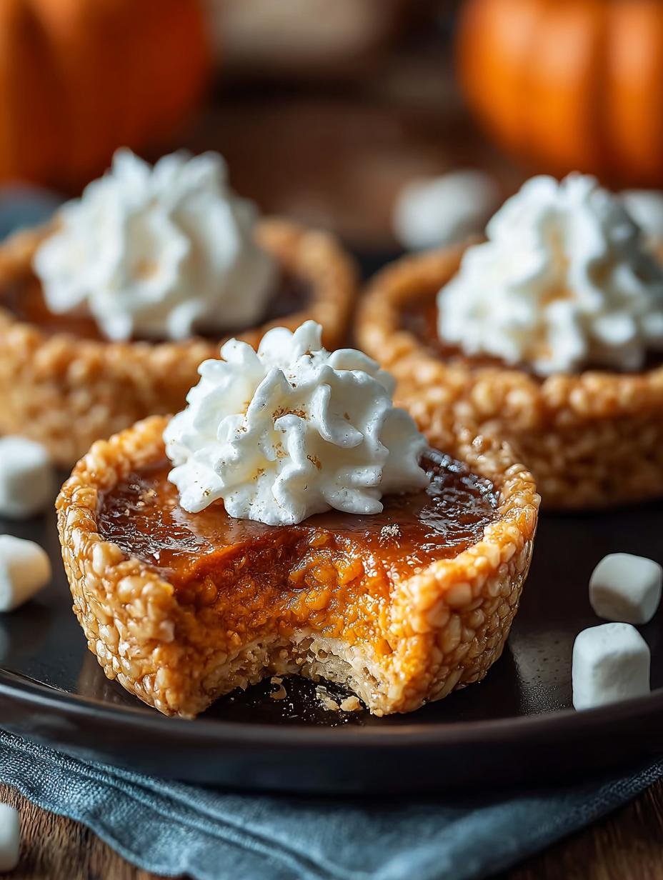 Irresistible Mini Pumpkin Pie Rice Treats for Fall - Mini Pumpkin Pie Rice - additional detail