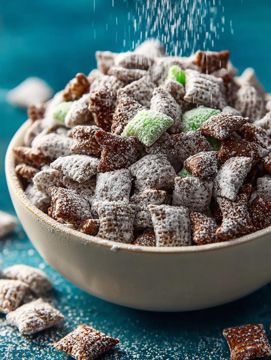 Delicious Mint Chocolate Puppy Chow to Try Today - Mint Chocolate Puppy Chow - main visual representation