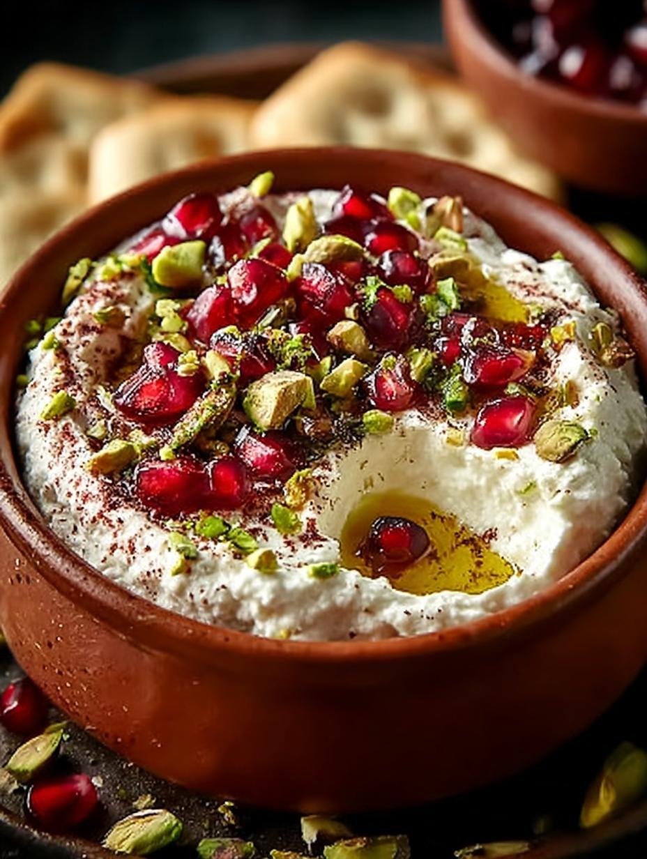 Pomegranate Pistachio Whipped Feta