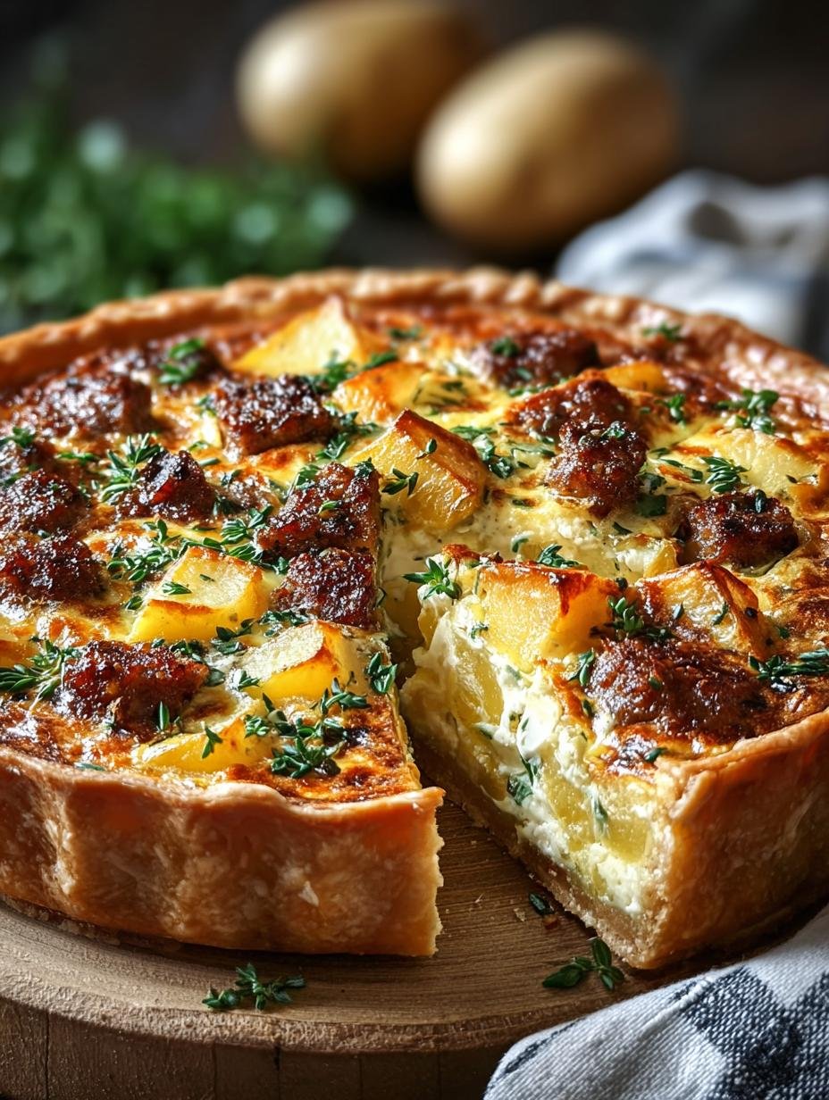 Irresistible Potato Sausage Quiche Recipe to Savor - Potato Sausage Quiche - additional detail