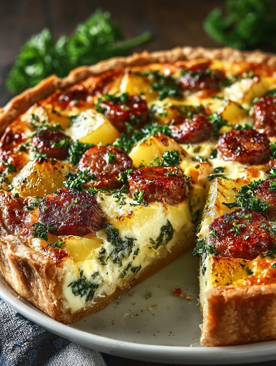 Potato Sausage Quiche