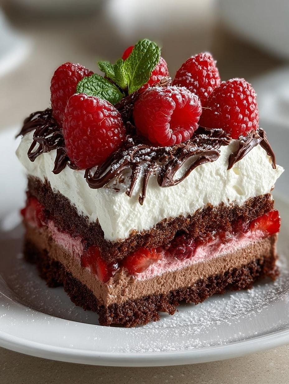Raspberry Chocolate Lasagna: 5 Layers of Delightful Indulgence - Raspberry Chocolate Lasagna - additional detail