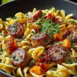 Sausage Pasta with Brussels