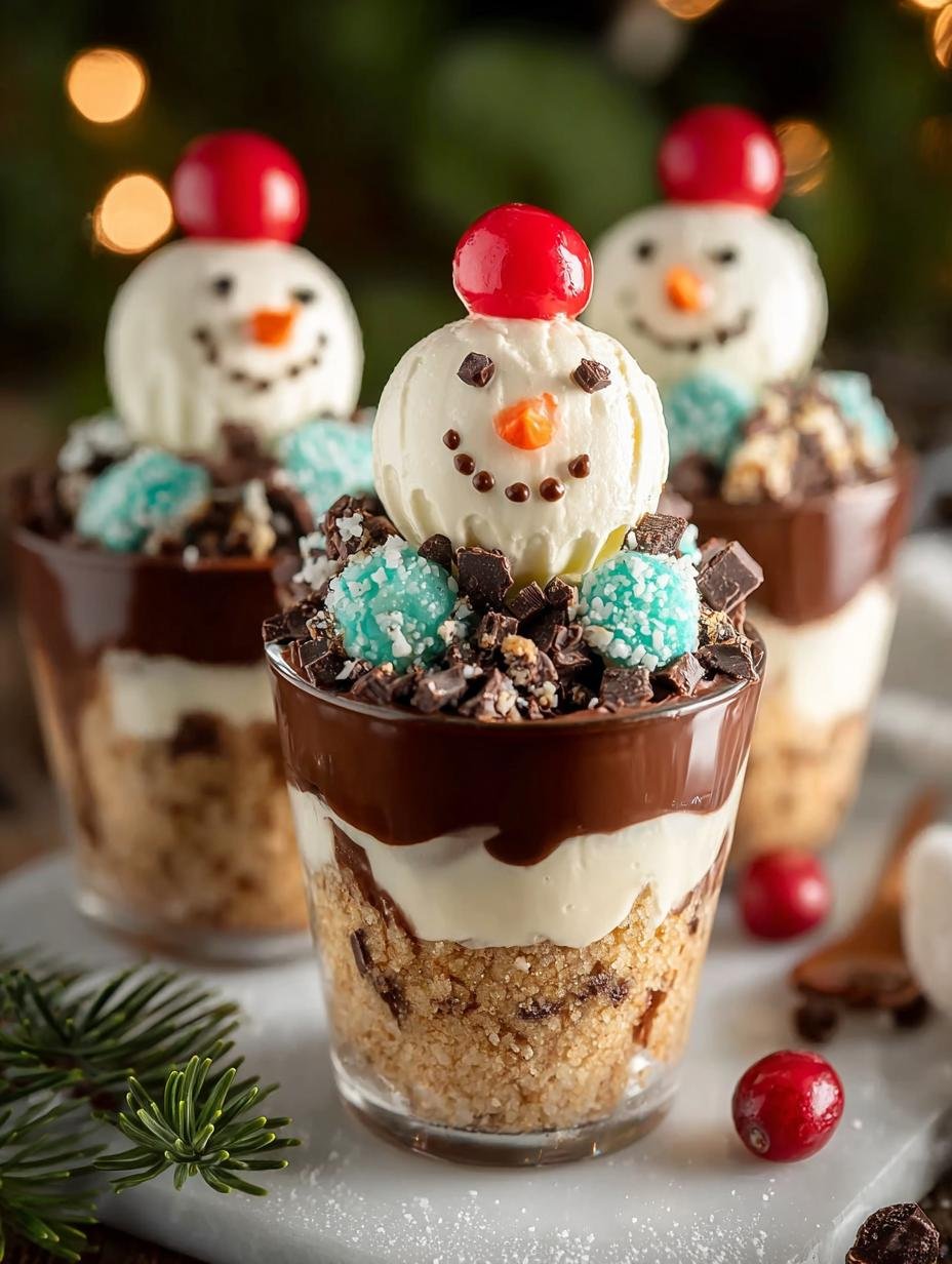 Delicious Snowman Dirt Cups for Winter Family Fun - Snowman Dirt Cups - additional detail