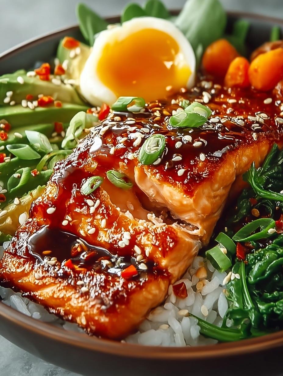 Sriracha Honey Salmon Bowls