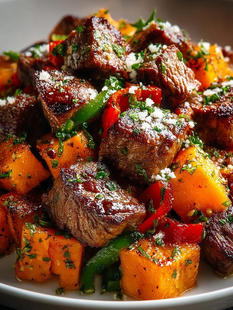 Steak Bites Sweet Potatoes