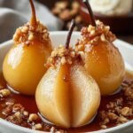 Vanilla Bourbon Poached Pears
