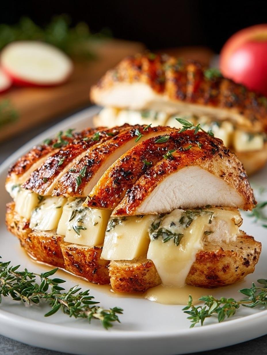 Apple Brie Stuffed Chicken