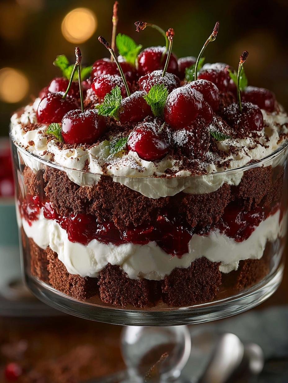 Delicious Black Forest Trifle For Christmas Gatherings