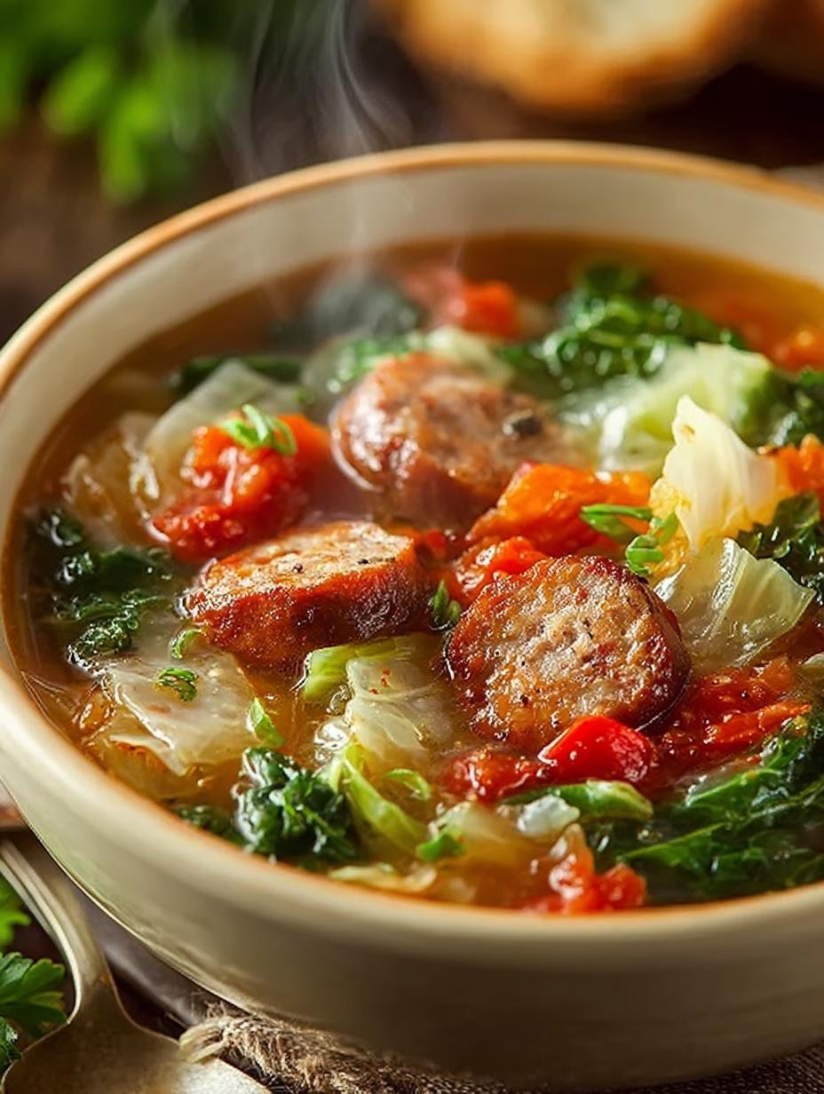 Hearty Cabbage Sausage Soup for Cozy Days - Cabbage Sausage Soup - additional detail