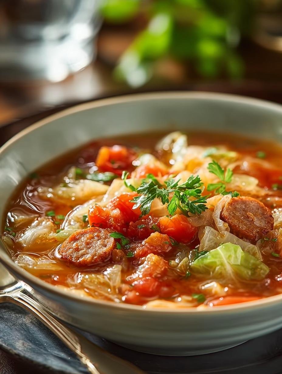 Cabbage Sausage Soup